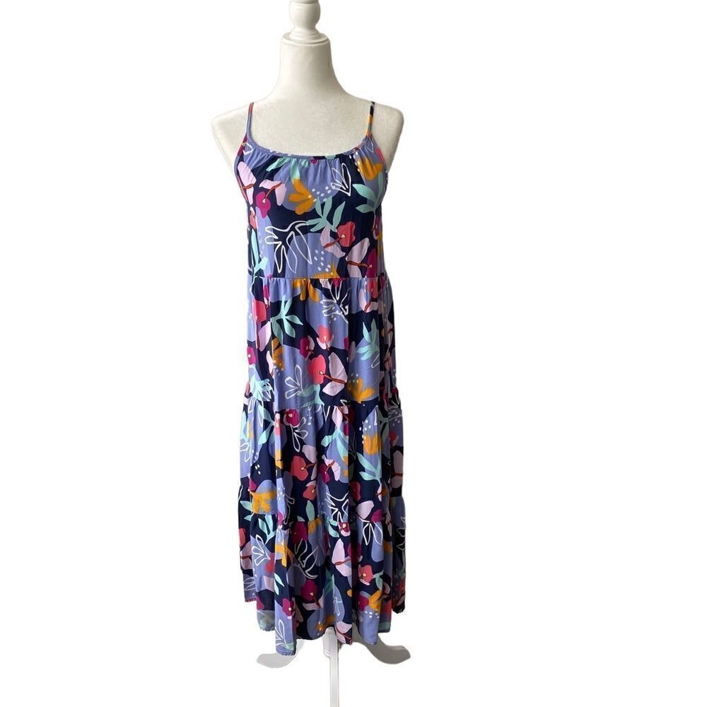 Cat & Jack Floral Sundress Straps Tiered Boho Dress SZ L